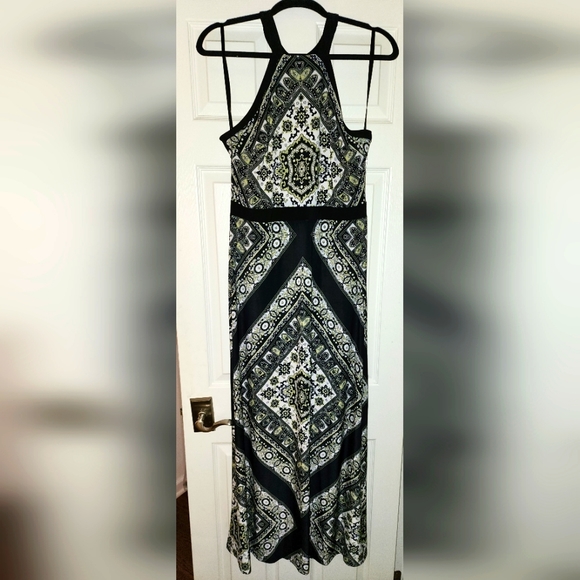 INC NWT full length halter dress with geometric pattern - Picture 1 of 9